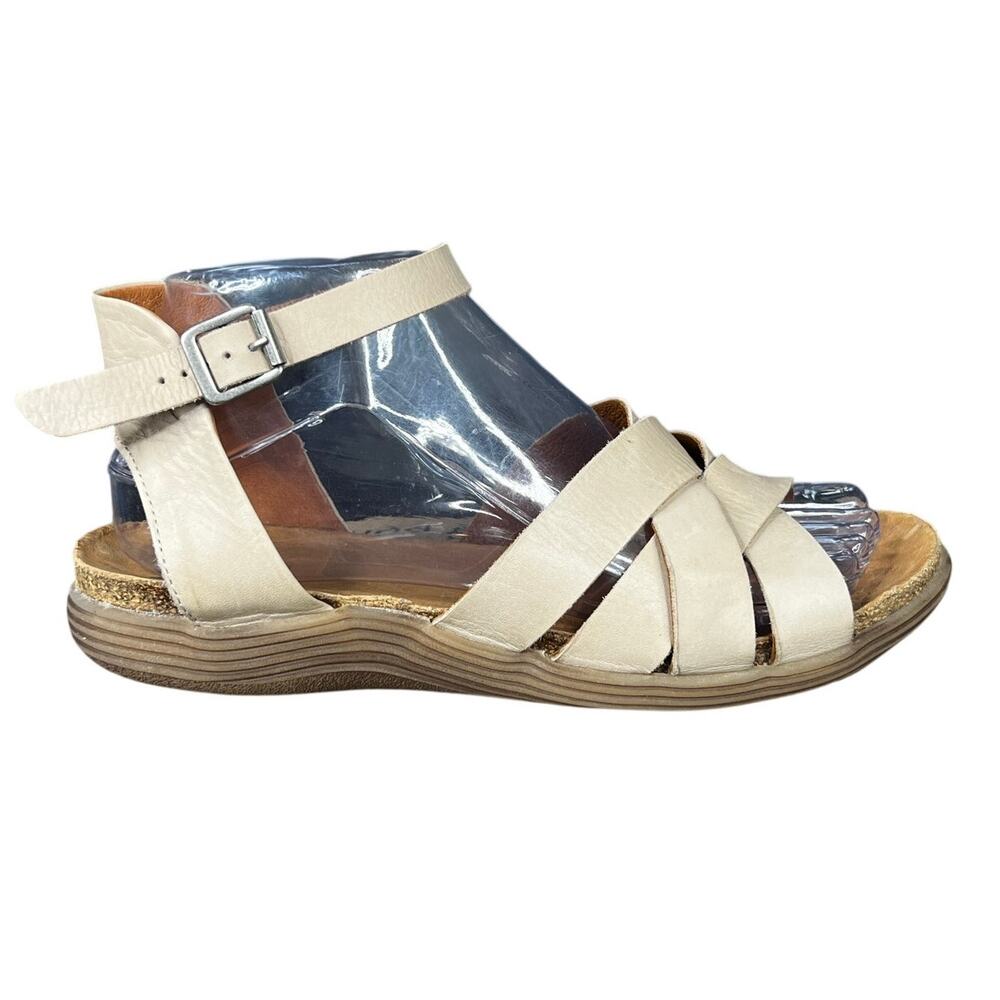 Miz Mooz Women’s Dory Tan Leather Crisscross Slingback Sandal Size 38 US 7.5/8
